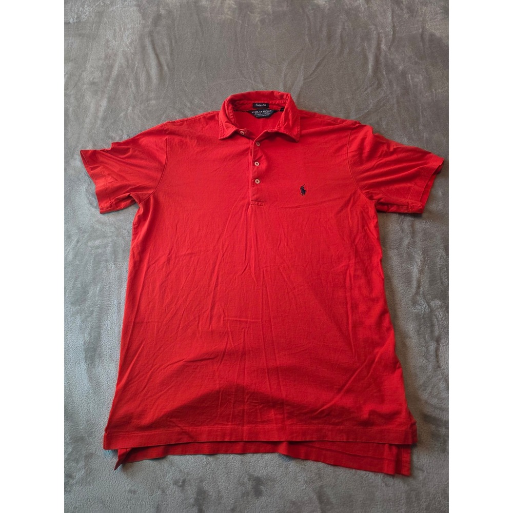 Polo Golf Ralph Lauren Polo Shirt Mens Medium Red Vintage Lisle Pima Cotton